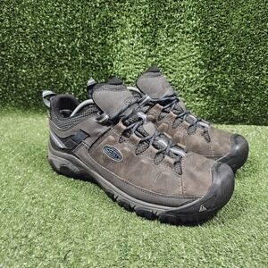 KEEN Targhee III Brown Grey Leather Waterproof Hiking Low Boots Mens Size 10